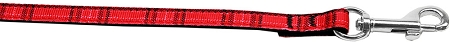 Plaid Nylon Collar Red 3/8 wide 4ft Lsh